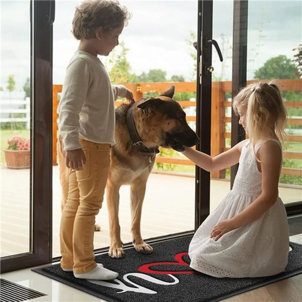Home Cute Door Mat Durable Low Profile Floor Mat Non Slip Indoor Outdoor 30x17.5